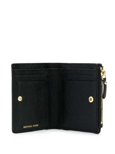 Michael Michael Kors Snap Wallet With Zip In Black
