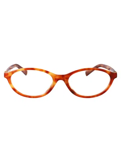 Miu Miu Havana Chiaro Acetate Glasses In Brown