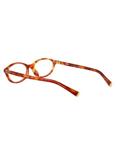 Miu Miu Havana Chiaro Acetate Glasses In Brown