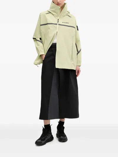 Adidas Originals X National Geographic Graphic-panel Rain Jacket In Yellow
