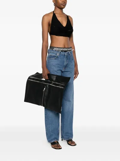 Alexander Wang Double-zip Leather Clutch