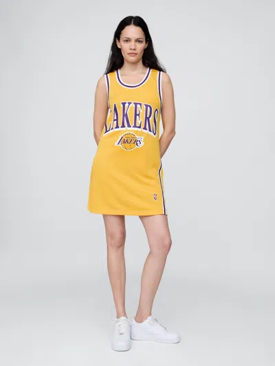 Gap Nba Los Angeles Lakers Recycled Jersey Mini Dress