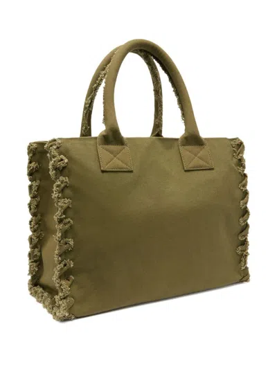 Pinko Beach Shopping Blue Cotton Canvas Handbag