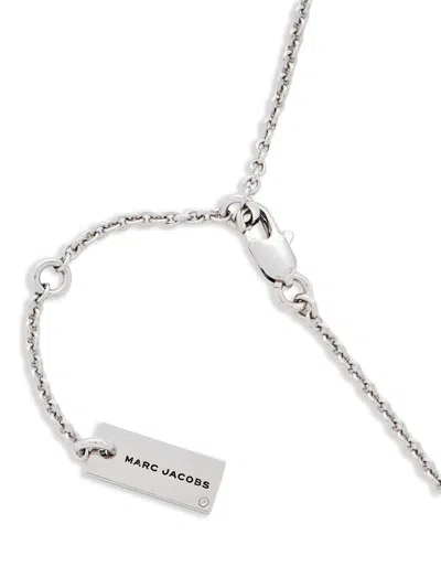 Marc Jacobs Adjustable Flower Pendant Necklace In Metallic