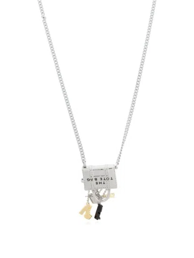 Marc Jacobs Chain-link Pendant Necklace In Metallic