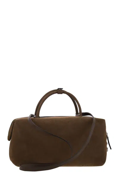 Max Mara Holdalllsuede - Large Nubuck Leather Satchel