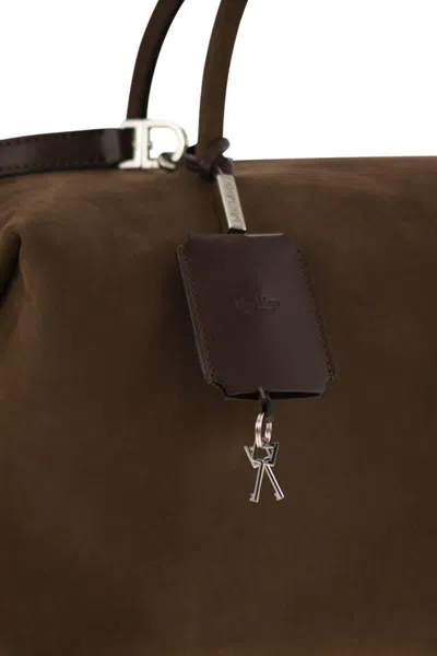 Max Mara Holdalllsuede - Large Nubuck Leather Satchel