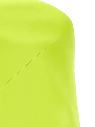 Sportmax Strapless Maxi Dress With Asymmetric Neckline And Front Slit