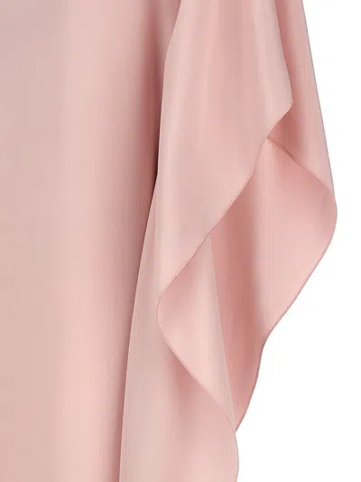 Max Mara Light Pink Bora Draped Dress In Pink