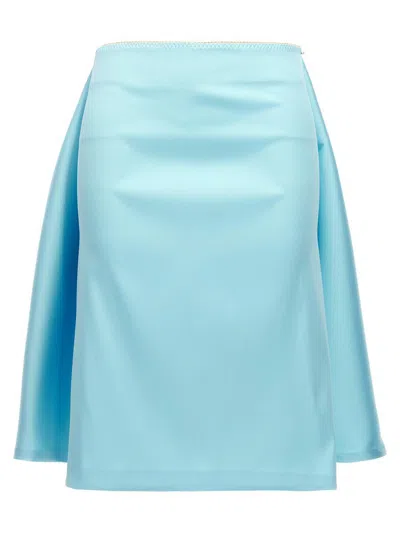 Sportmax Beira Bustled Skirt In Blue