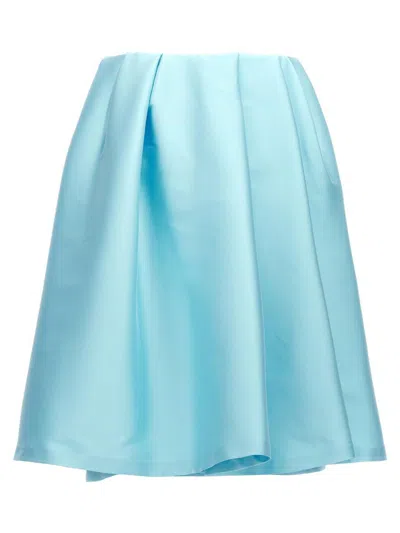 Sportmax Beira Bustled Skirt In Blue