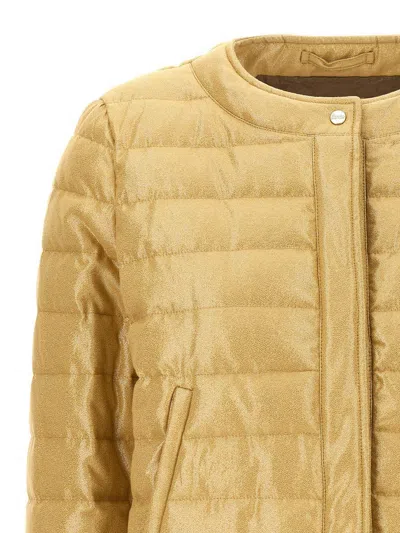 Herno Crio Casual Jackets And Parka Gold In Gold