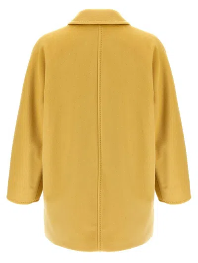 Max Mara 101801 Icon Coat Coats And Trench Coats Yellow In Yellow