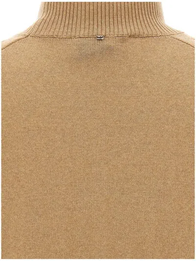 Sportmax Beige Ululato Turtleneck Sweater In Brown