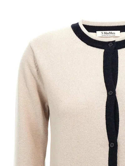 's Max Mara 'ere' Ribbed Knit Cardigan With Round Neck