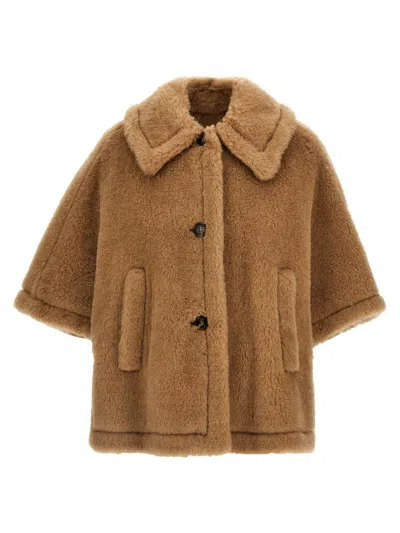 Max Mara Tenebre Capes Beige In Brown