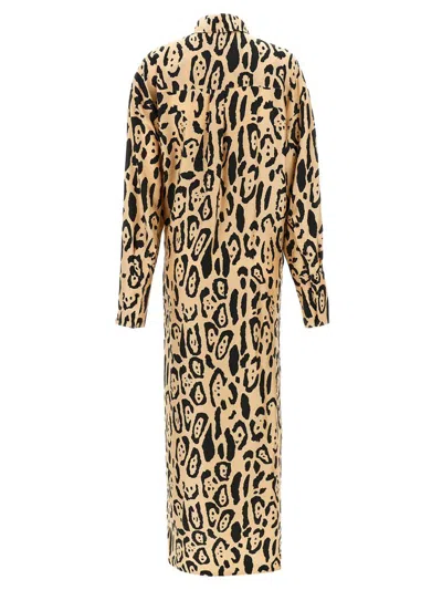Sportmax Silk Leopard Print Astoria Maxi Dress In Animal Print