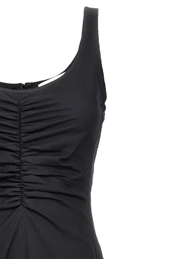 Sportmax Scoop Neck Sleeveless Dress With Flared Hem In Black