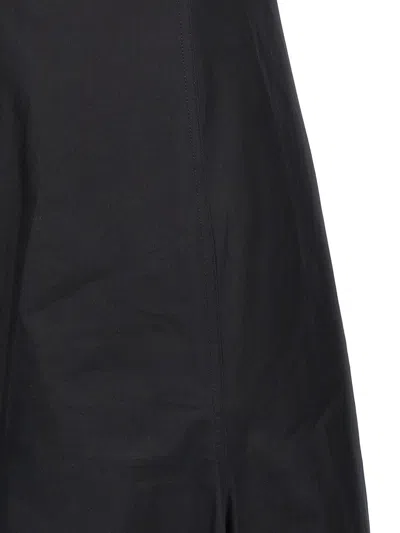 Sportmax Scoop Neck Sleeveless Dress With Flared Hem In Black