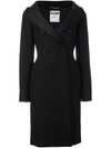 MOSCHINO MOSCHINO SLIM FIT DOUBLE BREASTED COAT - BLACK,A0608541611705579