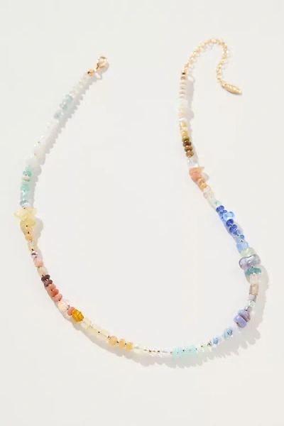 Anthropologie Rainbow Stone Necklace