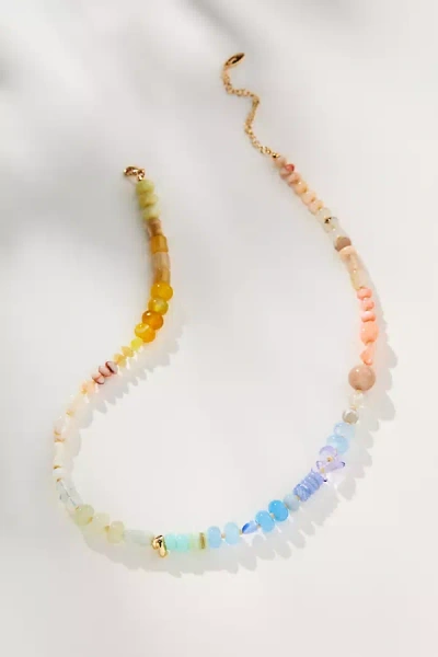 Anthropologie Rainbow Stone Necklace