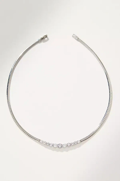 By Anthropologie Crystal Collar Snake Chain Necklace