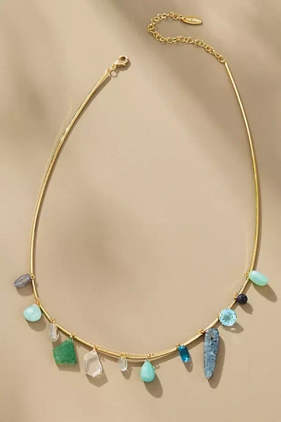 By Anthropologie Stone Charm Collar Necklace