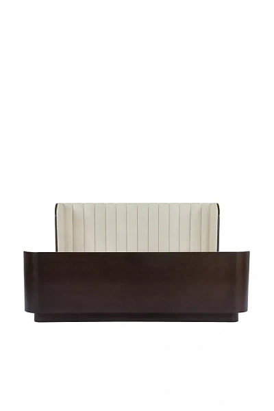 Anthropologie Scarlette Channeled Velvet Bed