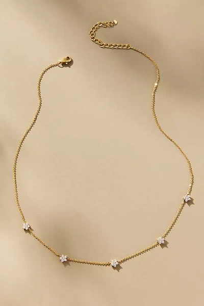 By Anthropologie Spaced Floral Necklace