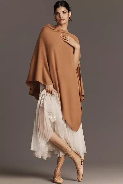 By Anthropologie Lightweight Asymmetric Knit Poncho