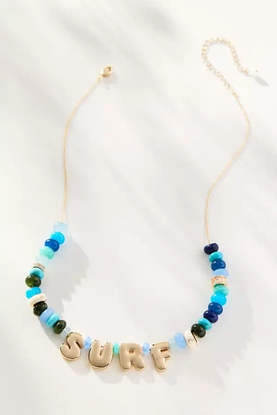 By Anthropologie Beaded Bubble-letter Necklace