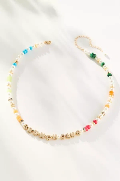 By Anthropologie Beaded Bubble-letter Necklace