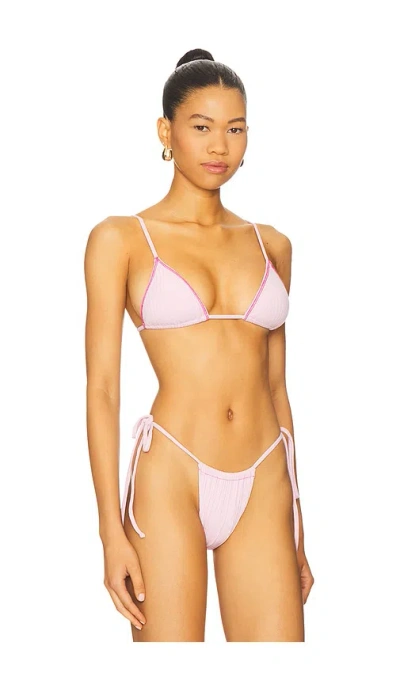 Frankies Bikinis Lumia Ribbed Bikini Top