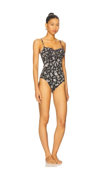 Ulla Johnson Dalila Ruched Maillot One Piece Swimsuit
