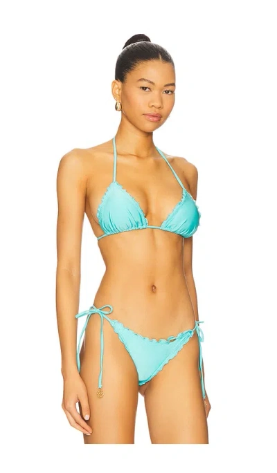 Luli Fama Wavey Triangle Bikini Top