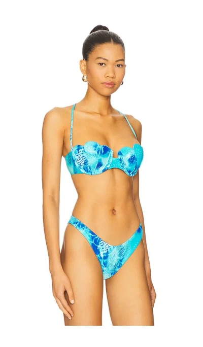 Luli Fama Scalloped Balconette Bikini Top