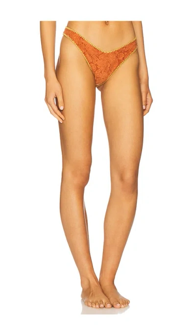 Luli Fama Luxe Stitch High Leg Brazilian Bikini Bottom