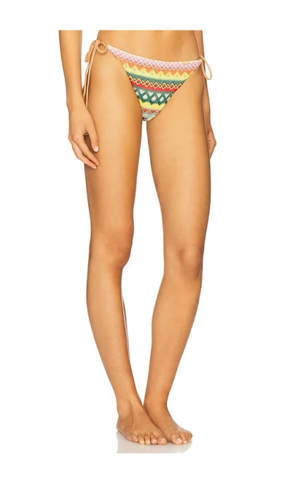 Luli Fama Seamless Wavy Ruched Back Bikini Bottom