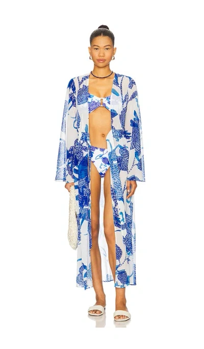 Milly Vince Brushwork Floral Chiffon Dress