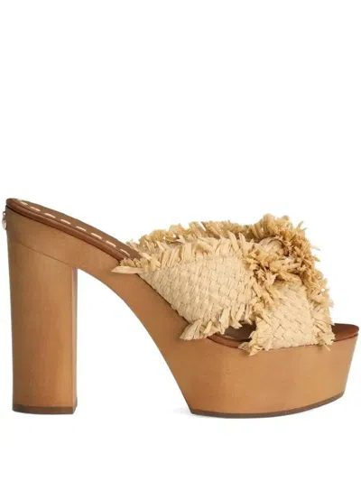 Dolce & Gabbana 130mm Frayed-detail Sandals