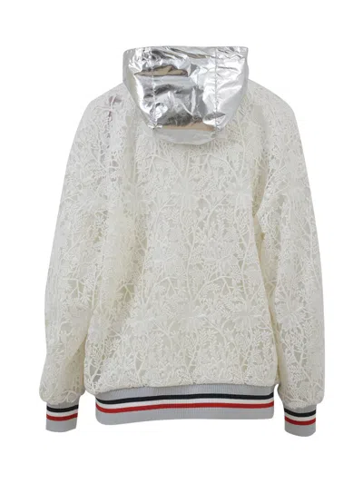 Moncler Gamme Rouge Macramé Jacket In Neutral