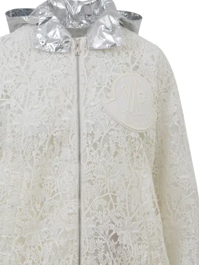 Moncler Gamme Rouge Macramé Jacket In Neutral