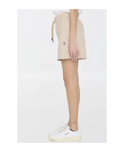 Moncler Grenoble Bermuda With Logo In Nude