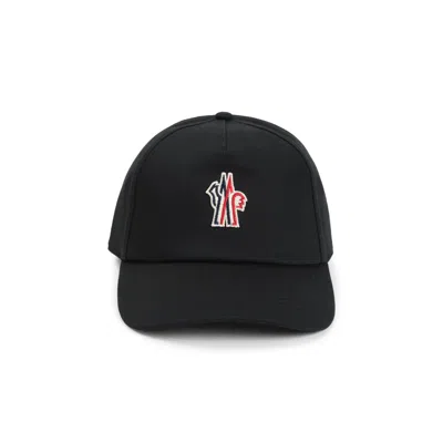 Moncler Grenoble Branded Baseball Cap In Black
