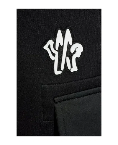 Moncler Logo Neoprene Track Pants In Black