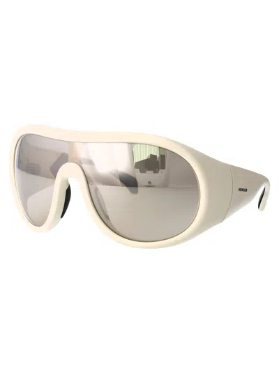 Moncler Matte Butter Acetate Sunglasses In Gold