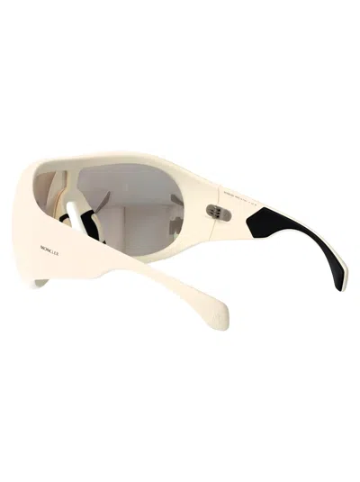 Moncler Matte Butter Acetate Sunglasses In Gold