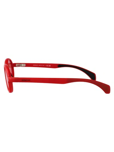 Moncler Matte Milky Red Injectate Sunglasses In Pink