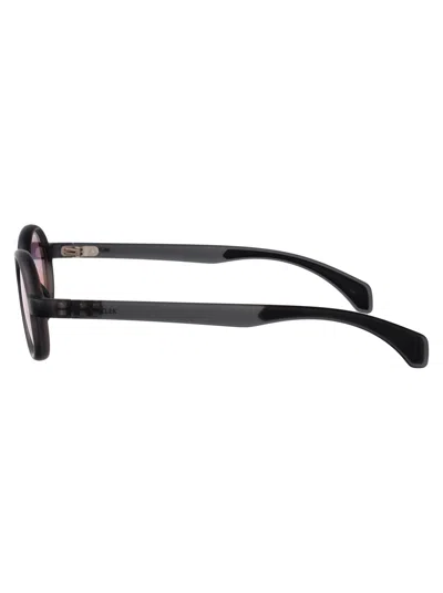 Moncler Matte Transparent Grey Injectate Sunglasses